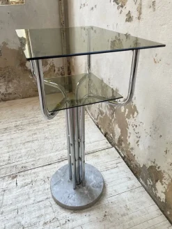 Konsolentisch aus Glas & Marmor, 1980er