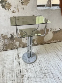 Konsolentisch aus Glas & Marmor, 1980er