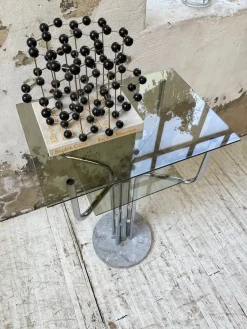 Konsolentisch aus Glas & Marmor, 1980er