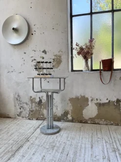 Konsolentisch aus Glas & Marmor, 1980er