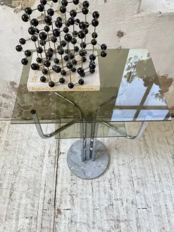 Konsolentisch aus Glas & Marmor, 1980er
