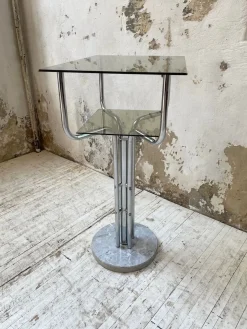 Konsolentisch aus Glas & Marmor, 1980er