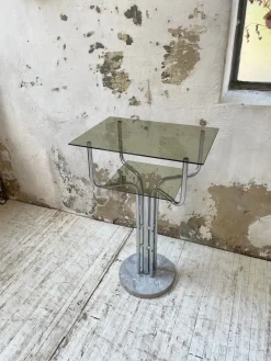 Konsolentisch aus Glas & Marmor, 1980er