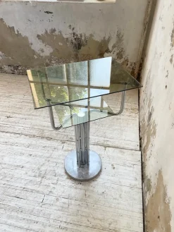 Konsolentisch aus Glas & Marmor, 1980er