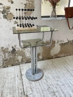 Konsolentisch aus Glas & Marmor, 1980er
