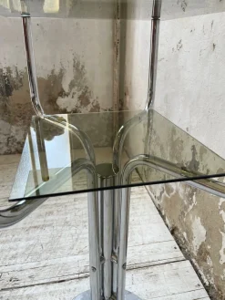 Konsolentisch aus Glas & Marmor, 1980er