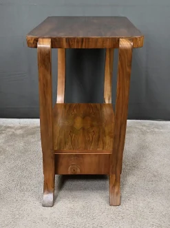 Konsolentisch aus Nussholzfurnier im Art Deco-Stil, 20. Jh