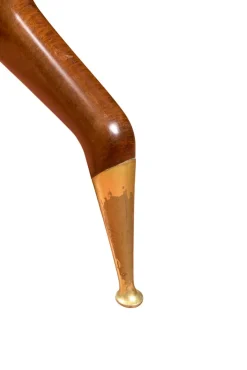 Konsolentisch aus Nussholz mit Beinen aus Messing von Gio Ponti, 1950er