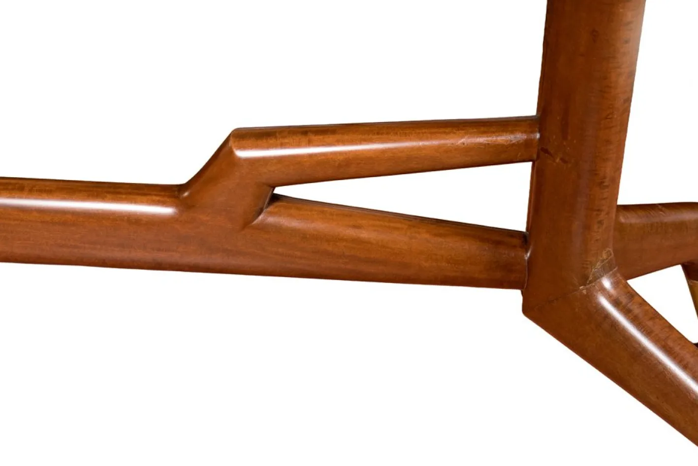 Konsolentisch aus Nussholz mit Beinen aus Messing von Gio Ponti, 1950er