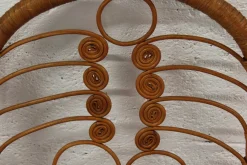Kopfteil aus Pfau Rattan, 1970er