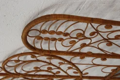 Kopfteil aus Pfau Rattan, 1970er