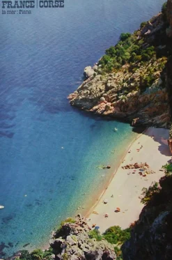Korsika, Das Meer: Piana Poster von Draeger, 1960er