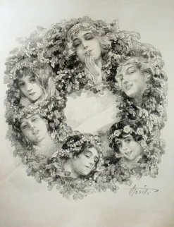 Kranzpapier, 1920er, Lithographie