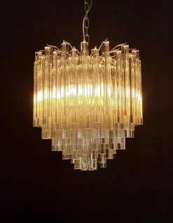 Kronleuchter aus Muranoglas im Stil von Venini, 1970er