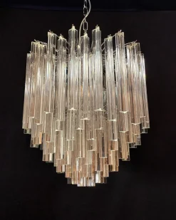 Kronleuchter aus Muranoglas im Stil von Venini, 1970er