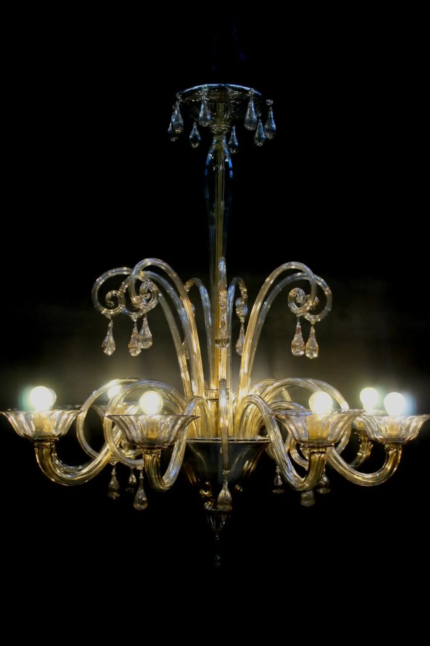 Kronleuchter aus Muranoglas von Venini, 1920er