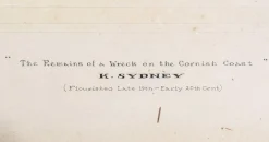 K. Sydney, Küste von Cornwall, 1889, Aquarell, gerahmt