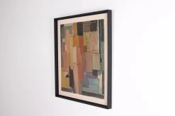 Kubistischer Akt von Marcel Caron, 1950er, Öl auf Leinwand