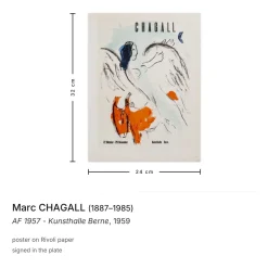 Kunsthalle Bern Poster von Marc Chagall, 1959