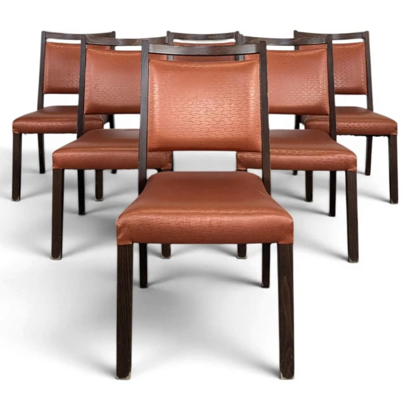Kupferfarbene Vintage Stühle, 6er Set