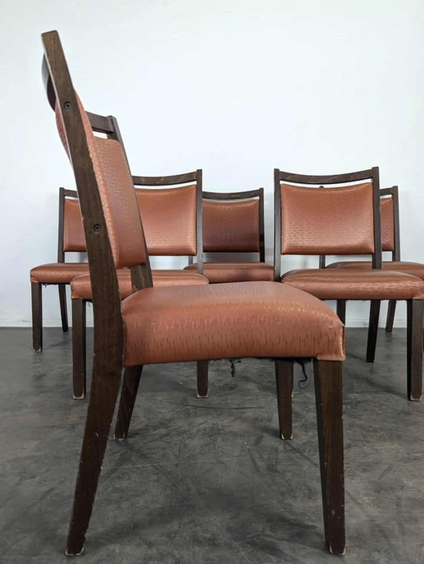 Kupferfarbene Vintage Stühle, 6er Set