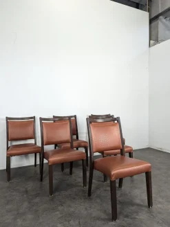 Kupferfarbene Vintage Stühle, 6er Set