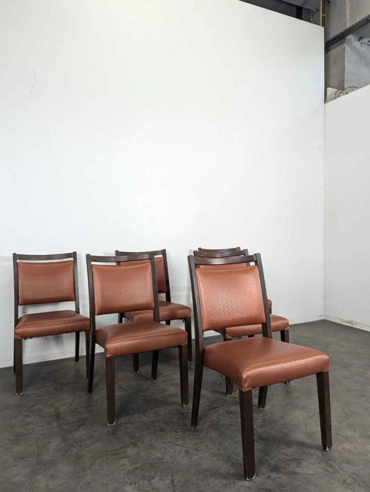 Kupferfarbene Vintage Stühle, 6er Set