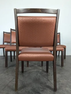 Kupferfarbene Vintage Stühle, 6er Set