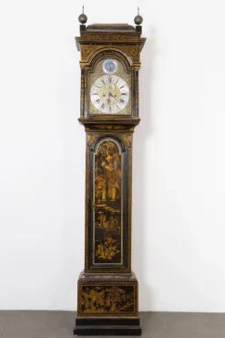 Lackierte Chinoiserie Uhr, 18. Jh.
