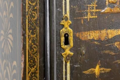 Lackierte Chinoiserie Uhr, 18. Jh.