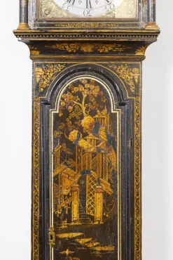Lackierte Chinoiserie Uhr, 18. Jh.