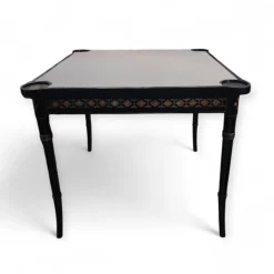 Lackierter Spieltisch mit Stühlen von Pierre Lottier, 5er Set