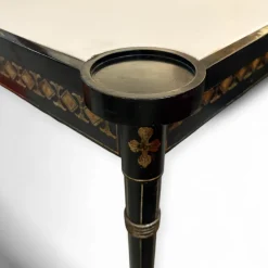 Lackierter Spieltisch mit Stühlen von Pierre Lottier, 5er Set