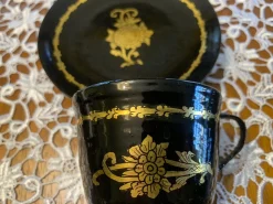 Lackierte Tassen und Untertassen, 1960er, 14 . Set