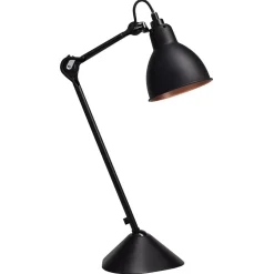 Lampe Gras N° 205 Tischlampe in Schwarz & Kupfer von Bernard-Albin Gras