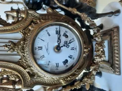 Lancini Uhr mit Kerzenständern im Louis XVI Stil, 1940er, 3er Set
