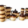 Large French Provincial Ceramic Coffee and Soup Service, 1970s, Set of 26