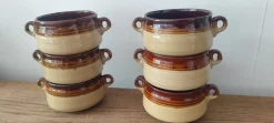 Large French Provincial Ceramic Coffee and Soup Service, 1970s, Set of 26