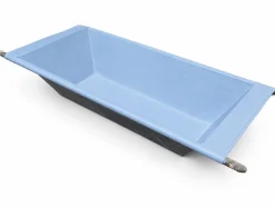 Large Vintage Galvanized Steel Farmhouse Sink, 1950s