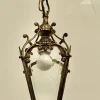 Laterne aus Messing & Ätzglas, 1890er