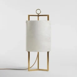 Laternen Tischlampe aus Bronze & Alabaster von Matlight Milano