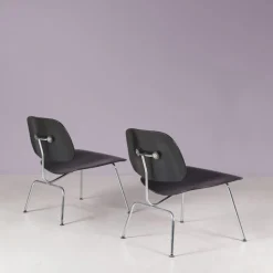 LCM Stühle aus verchromtem Metall mit schwarzem Schichtholz von Charles & Ray Eames für Herman Miller, USA, 1960er, 2er Set
