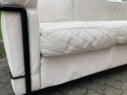 LC2 3-Sofa aus Leder von Le Corbusier für Cassina, 1980er