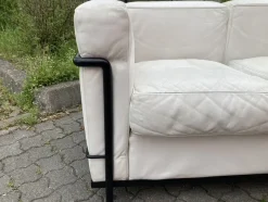 LC2 3-Sofa aus Leder von Le Corbusier für Cassina, 1980er