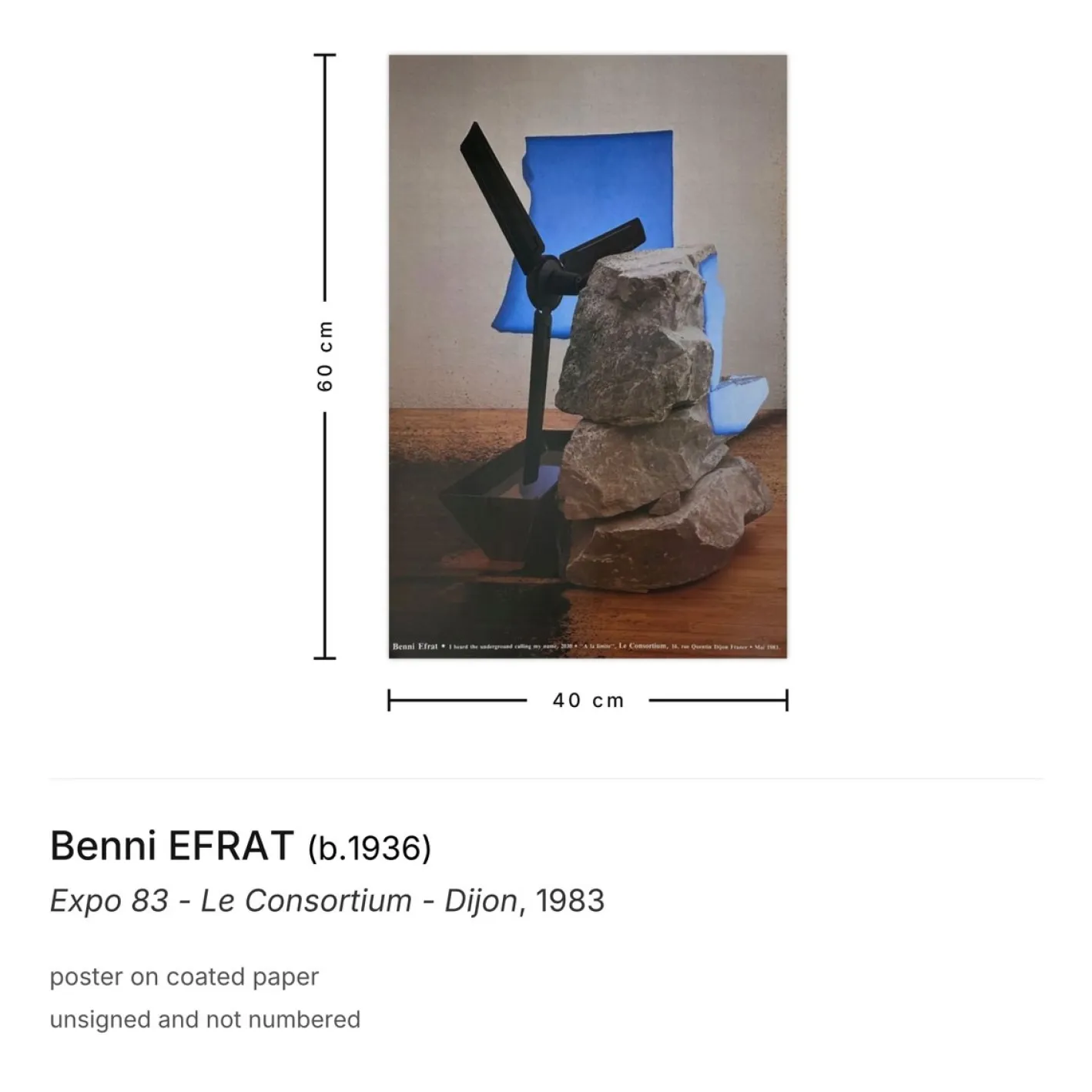Le Carium - Dijon Poster von Benni Efrat, 1983