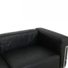 Le Corbusier LC3 2-Sitzer Sofa aus schwarzem Leder, 2000er