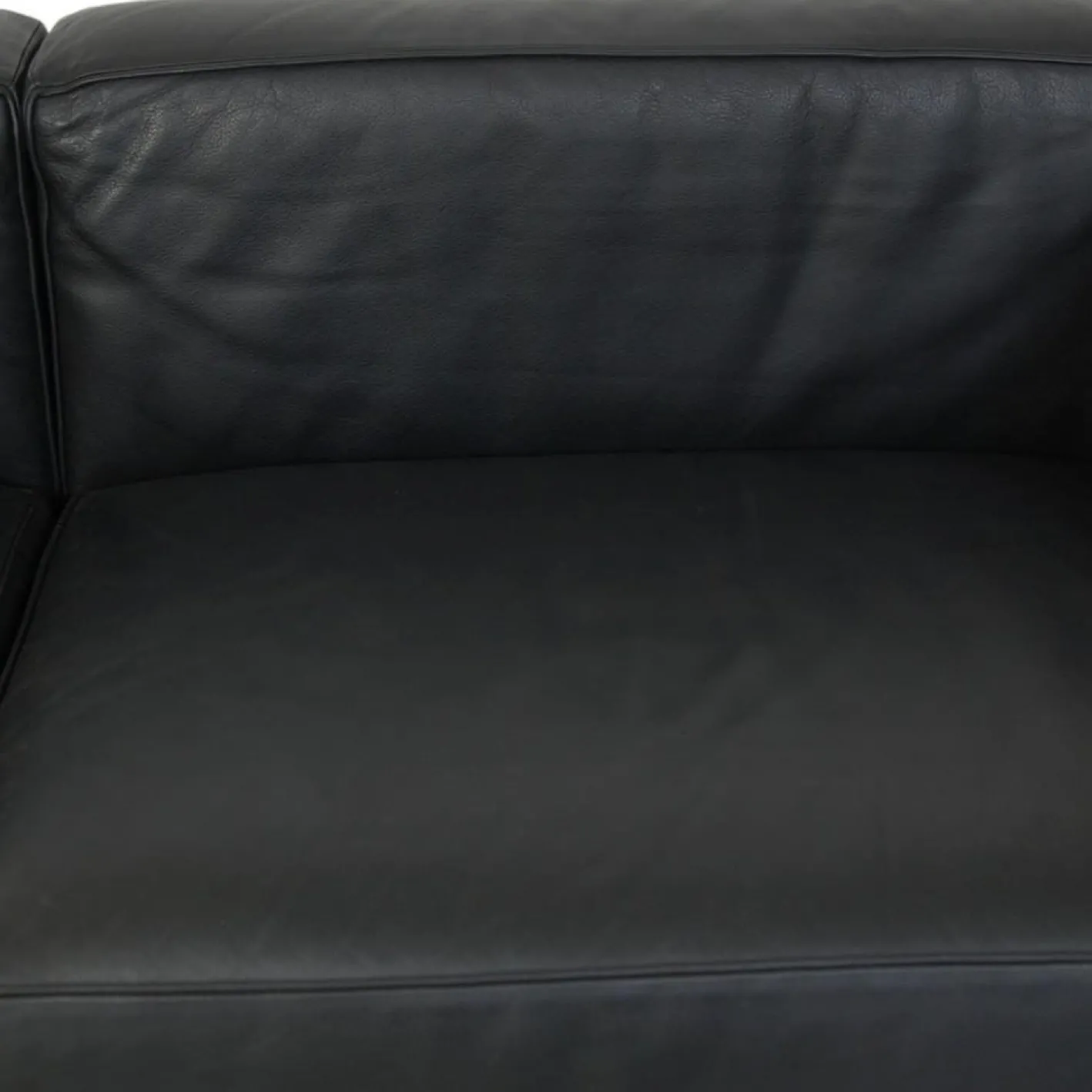 Le Corbusier LC3 2-Sitzer Sofa aus schwarzem Leder, 2000er