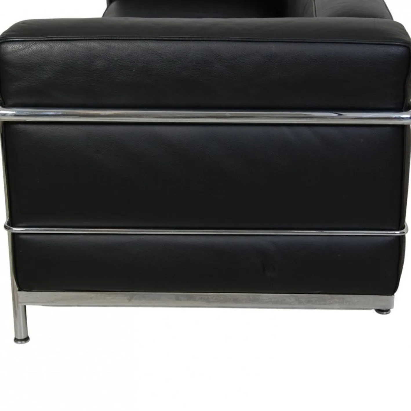 Le Corbusier LC3 2-Sitzer Sofa aus schwarzem Leder, 2000er