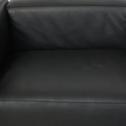 Le Corbusier LC3 2-Sitzer Sofa aus schwarzem Leder, 2000er