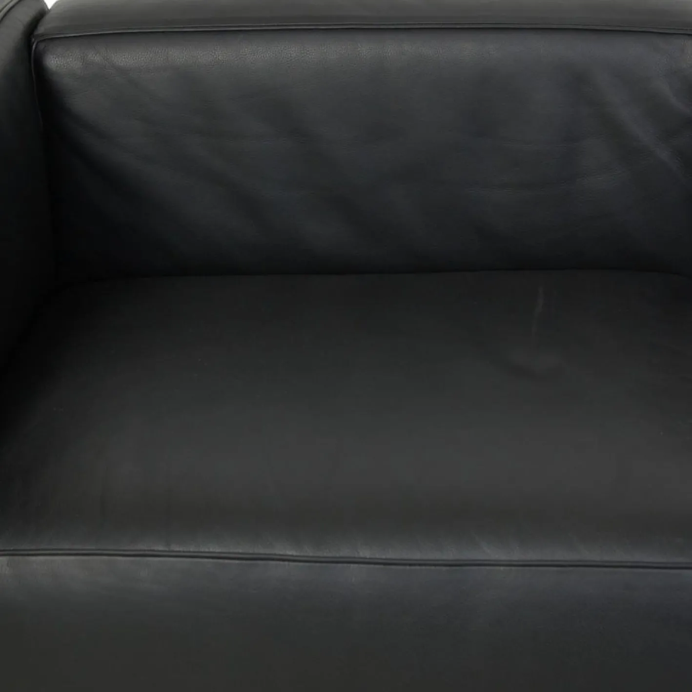Le Corbusier LC3 2-Sitzer Sofa aus schwarzem Leder, 2000er